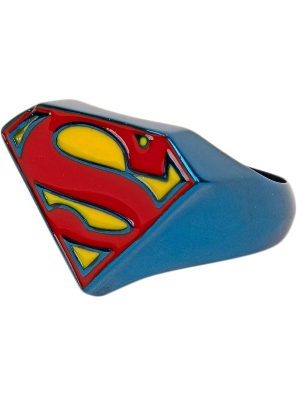 Blue Superman Symbol Power Ring | Superhero Jewelry | Unique Gift for Fans